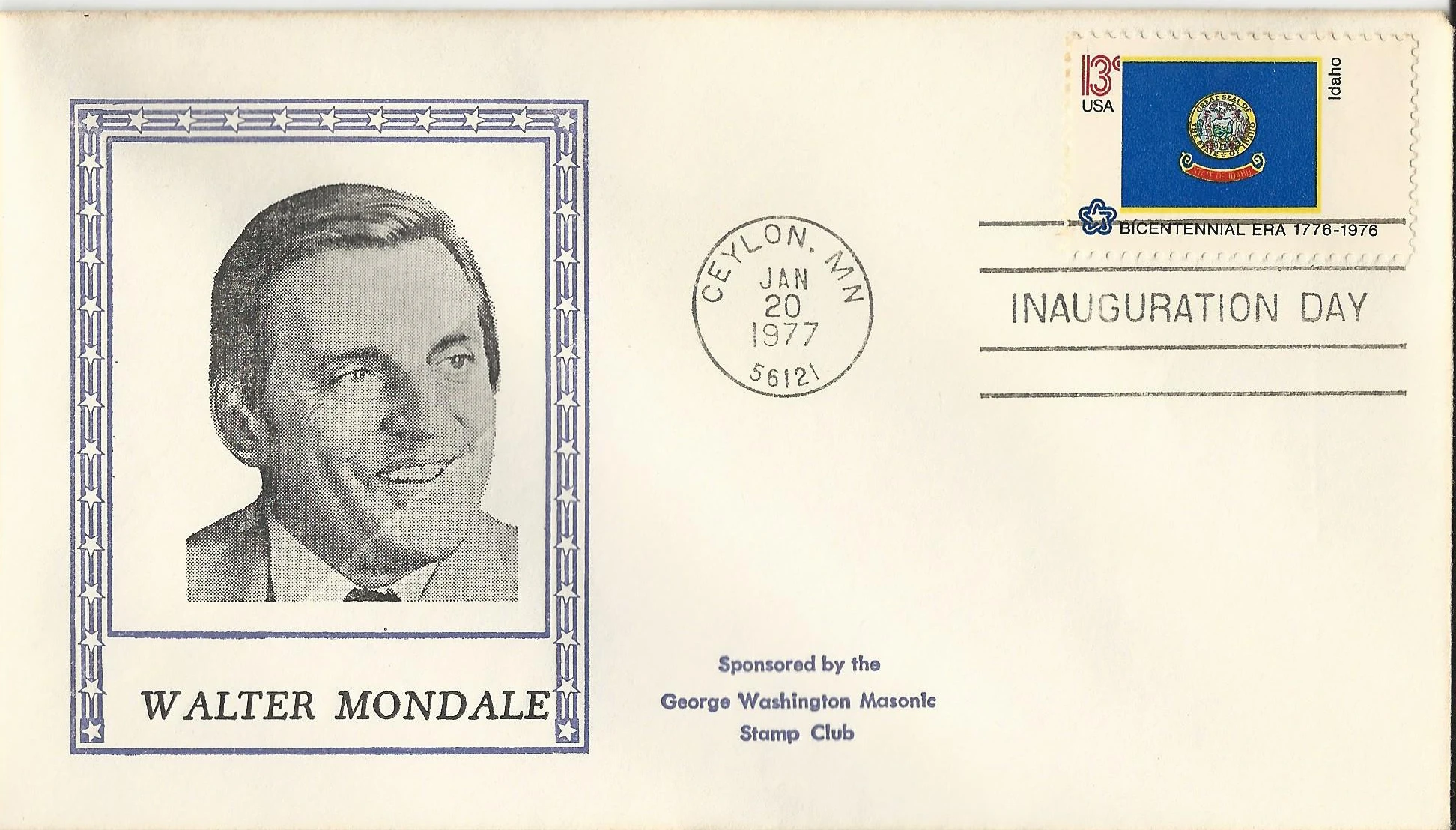 Inauguration VP Walter Mondale Postmark #1: Washington, DC&hellip;